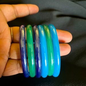Glass bangles - 6 set